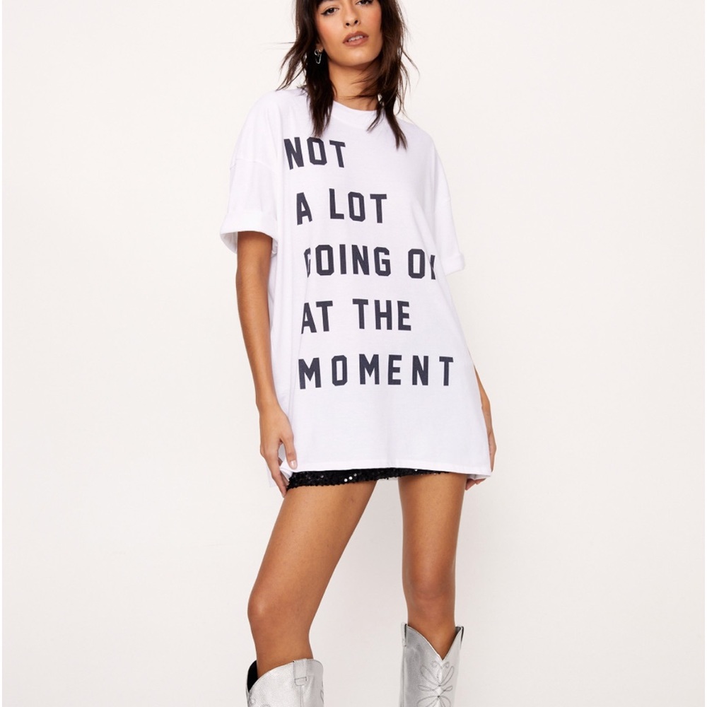 TS Nastygal not a lot going on at the moment t-shirt dress size large